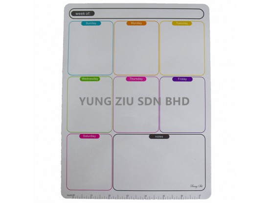 (1PCS)BS-8895#MAGNETIC WHITEBOARD WEEK SCHEDULES(BANG SHI)21*28CM